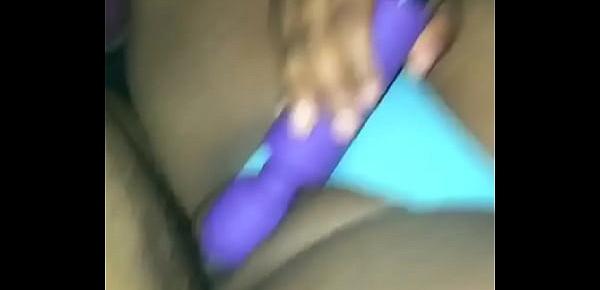  His dick got my Latina pussy wet while I played with my vibrator